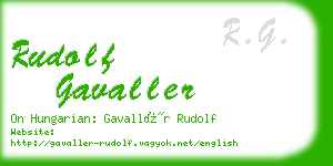 rudolf gavaller business card